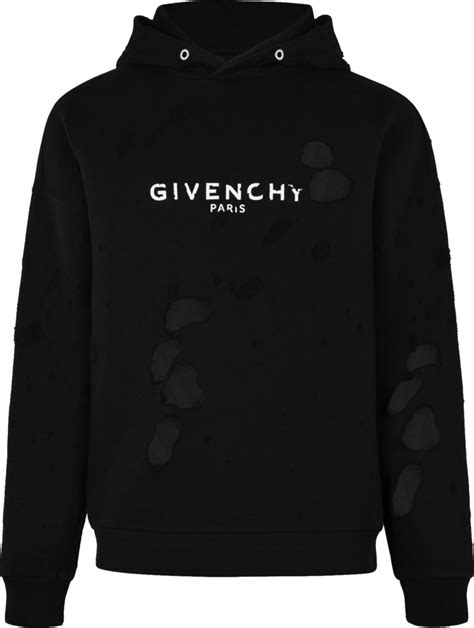 givenchy black vintage fit logo sweatshirt|sweatshirt givenchy paris destroyed.